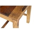 Brown Solid Wood and Metal 7-Piece Dining Set with Table and Chairs