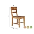 Brown Solid Wood and Metal 7-Piece Dining Set with Table and Chairs