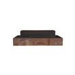 2-Piece Solid Wood Coffee and End Table Set Dark Brown Mango Wood