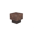 2-Piece Solid Wood Coffee and End Table Set Dark Brown Mango Wood
