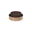 2-Piece Solid Wood Living Room Set Round Coffee and End Tables Brown