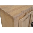 Solid Wood Sideboard with 6 Arched Doors Natural Brown Finish Storage Cabinet