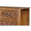 Solid Mango Wood 7-Drawer Dresser 57 Inch Wide Brown Fully Assembled