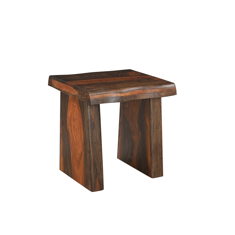 Darcy Brown Solid Wood 3-Piece Live Edge Living Room Table Set