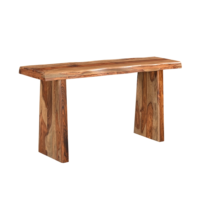 Darcy Brown Solid Wood 3-Piece Live Edge Living Room Table Set