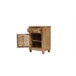 Monte Brown Solid Wood Nightstand with Drawer and Cabinet Fully Assembled