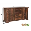 Darcy Brown Live Edge Upholstered Solid Wood Sheesham 8-Piece Dining Set