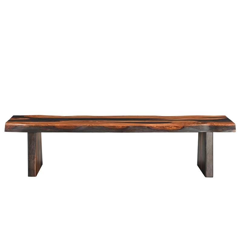 Darcy Brown Live Edge Solid Wood Sheesham 6-Piece Dining Set