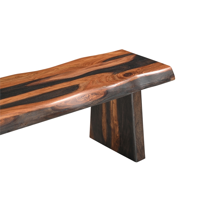 Darcy Brown Live Edge Solid Wood Sheesham 6-Piece Dining Set