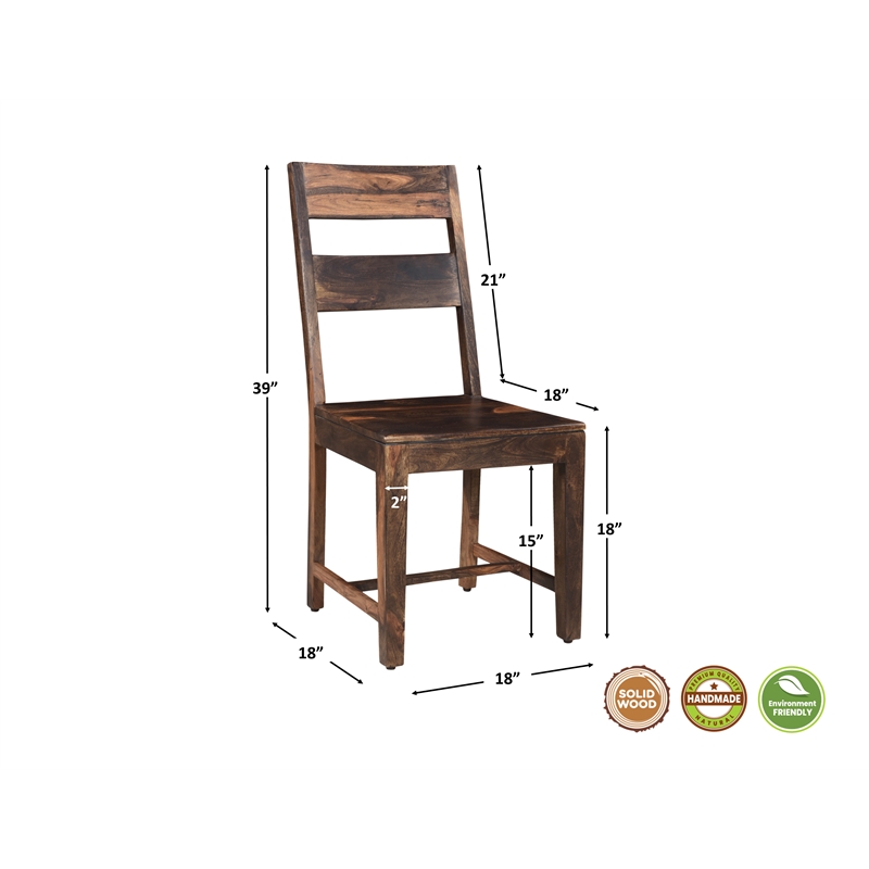 Darcy Brown Live Edge Solid Wood Sheesham 6-Piece Dining Set