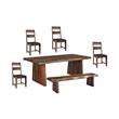 Darcy Brown Live Edge Solid Wood Sheesham 6-Piece Dining Set