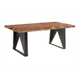 Darcy Brown Live Edge Upholstered Solid Wood Sheesham 8-Piece Dining Set