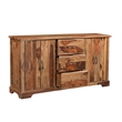 Darcy Brown Live Edge Upholstered Solid Wood Sheesham 8-Piece Dining Set
