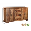 Darcy Brown Live Edge Upholstered Solid Wood Sheesham 8-Piece Dining Set