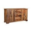 Darcy Brown Live Edge Upholstered Solid Wood Sheesham 8-Piece Dining Set