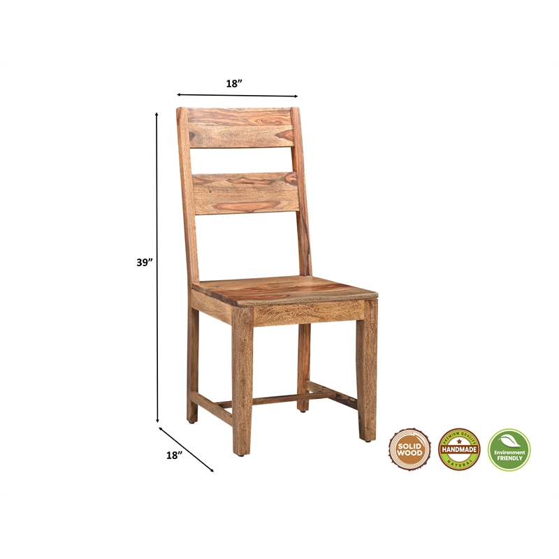 Darcy Brown Live Edge Solid Wood Sheesham 6-Piece Dining Set