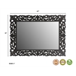 Monte Black Floral Carved Solid Wood Mango 5-Piece Queen Bedroom Set