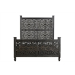 Monte Black Floral Carved Solid Wood Mango 5-Piece Queen Bedroom Set