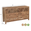 Belmont Brown Solid Wood 6-drawer Dresser with Tree Slice Design