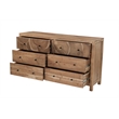 Belmont Brown Solid Wood 6-drawer Dresser with Tree Slice Design