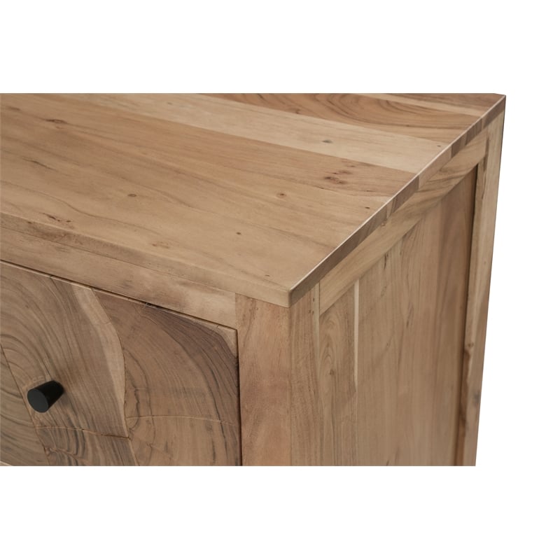 Belmont Brown Solid Wood 6-drawer Dresser with Tree Slice Design