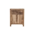 Belmont Brown Solid Wood 1-drawer 1-door Nightstand with Tree Slice Design