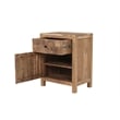 Belmont Brown Solid Wood 1-drawer 1-door Nightstand with Tree Slice Design