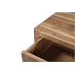 Belmont Brown Solid Wood 1-drawer 1-door Nightstand with Tree Slice Design
