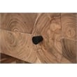 Belmont Brown Solid Wood 1-drawer 1-door Nightstand with Tree Slice Design