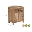 Belmont Brown Solid Wood 1-drawer 1-door Nightstand with Tree Slice Design
