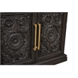 Isabella 3-drawer 4-door Carved Solid Wood Sideboard in Black