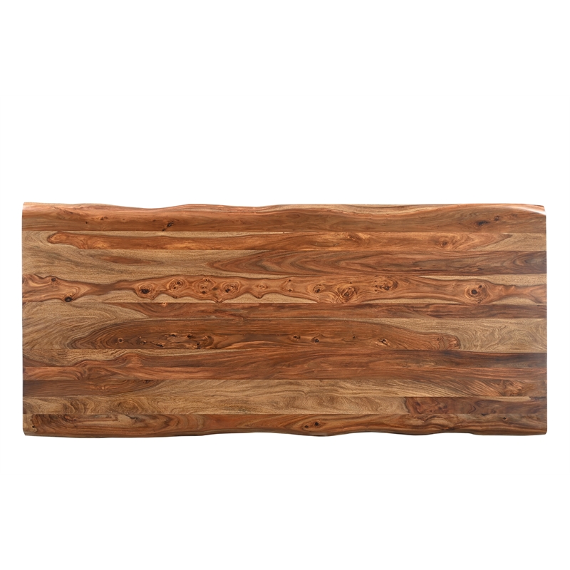Darcy 7-piece Live Edge Solid Wood Dining Set in Brown