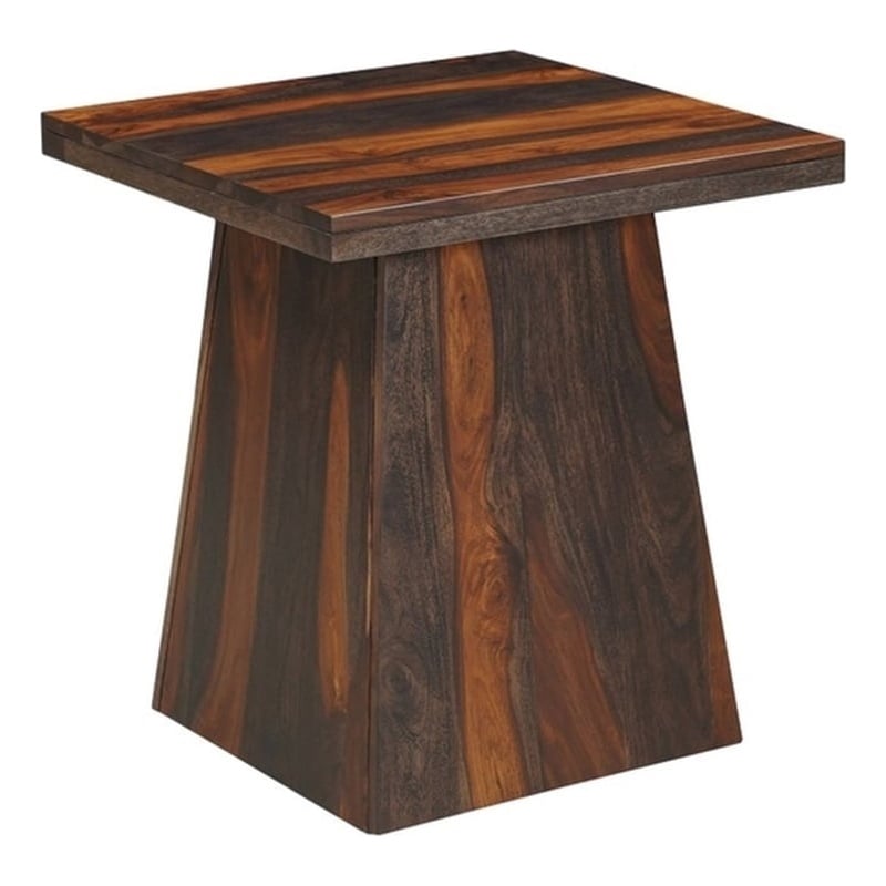 Warren Solid Wood Modern Cone End Table with Pedestal Base 23