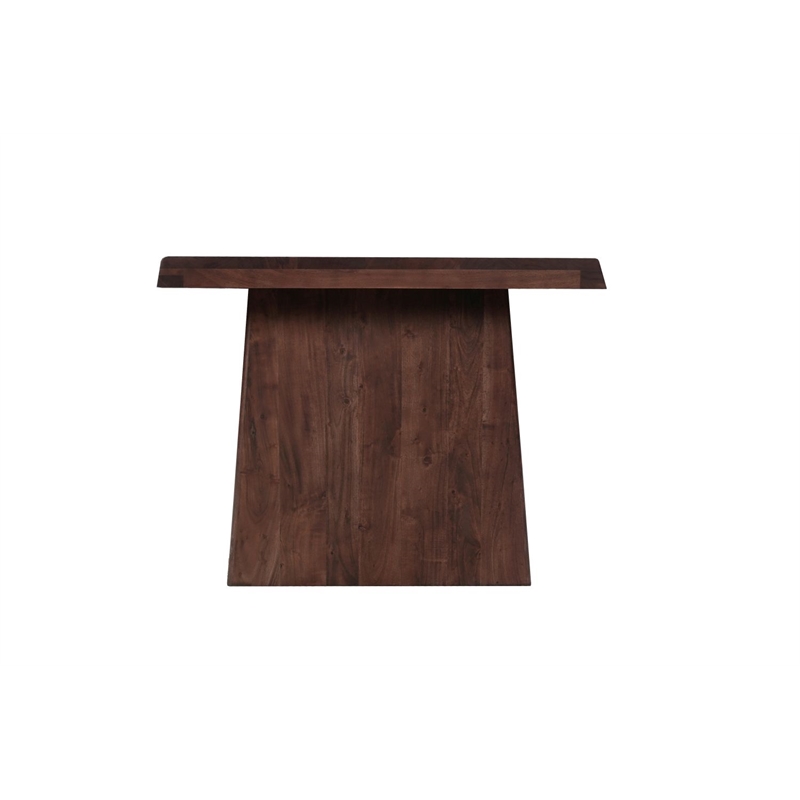 darcy live edge modern solid wood dining table 74&quot in dark brown