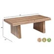 Darcy Modern Live Edge Solid Wood Coffee Table 51