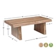 Darcy Modern Live Edge Solid Wood Coffee Table 51