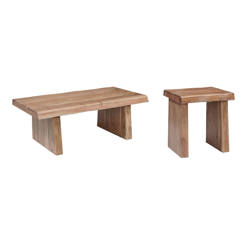 Darcy Modern Live Edge Solid Wood Coffee Table 51