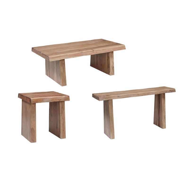 Darcy Modern Live Edge Solid Wood Coffee Table 51
