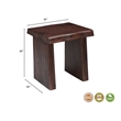 Darcy Modern Live Edge Solid Wood End Table 23
