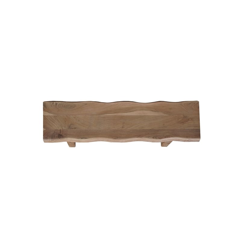 darcy modern live edge solid wood console table 60&quot in light brown