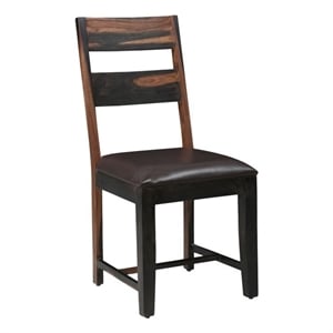 Darcy Upholstered Modern Solid Wood Dining Chairs 39&quot in Brown (Set of 2)