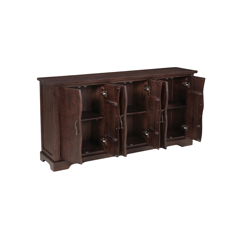 Darcy Solid Wood Rectangular Sideboard in Brown 72 Inches Long