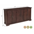 Darcy Solid Wood Rectangular Sideboard in Brown 72 Inches Long