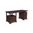 Darcy Solid Wood Writing Desk in Brown 68 Inches Long with Filing Drawer