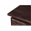 Darcy Solid Wood Writing Desk in Brown 68 Inches Long with Filing Drawer