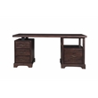 Darcy Solid Wood Writing Desk in Brown 68 Inches Long with Filing Drawer