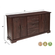 Darcy Solid Wood Rectangular Sideboard in Brown 72 Inches Long