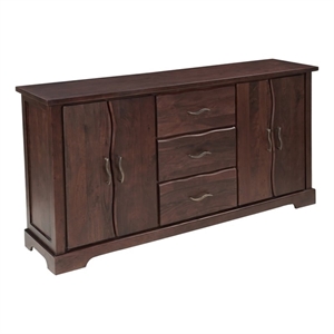 Darcy Solid Wood Rectangular Sideboard in Brown 72 Inches Long