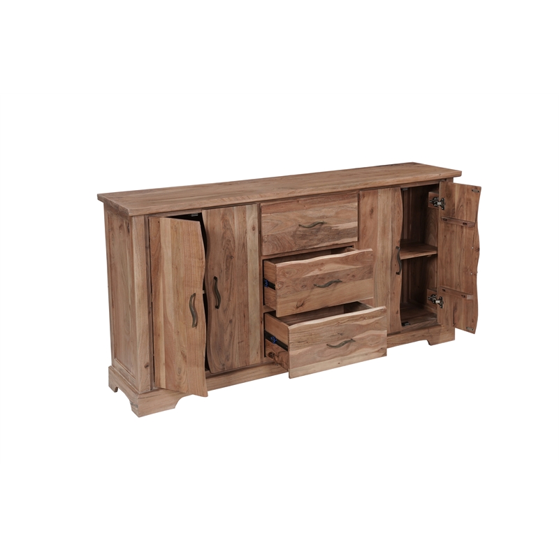 Darcy Solid Wood Rectangular Sideboard in Natural 72 Inches Long