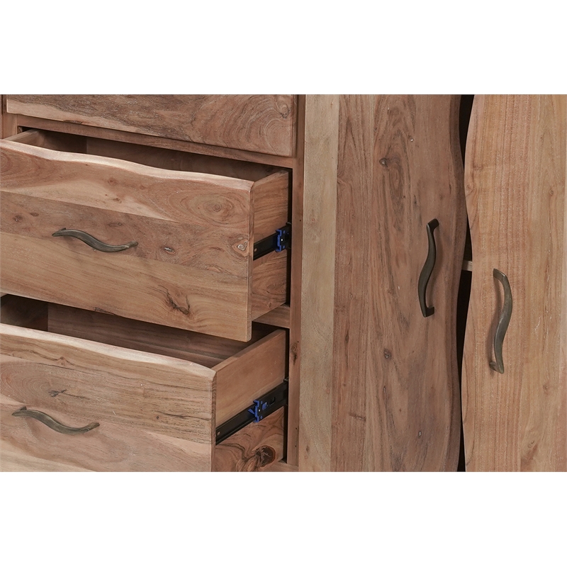 Darcy Solid Wood Rectangular Sideboard in Natural 72 Inches Long
